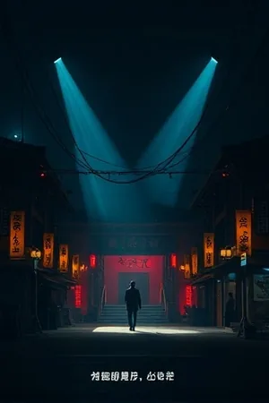 《暗河渡口》封面，雨夜渡船与昏黄灯罩特写